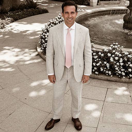 Man in Linen Suit with Jasmine