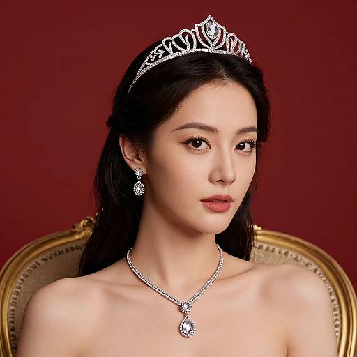 Regal Woman with Cartier Tiara