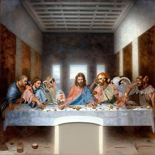 Mythological Last Supper with Bitcoin