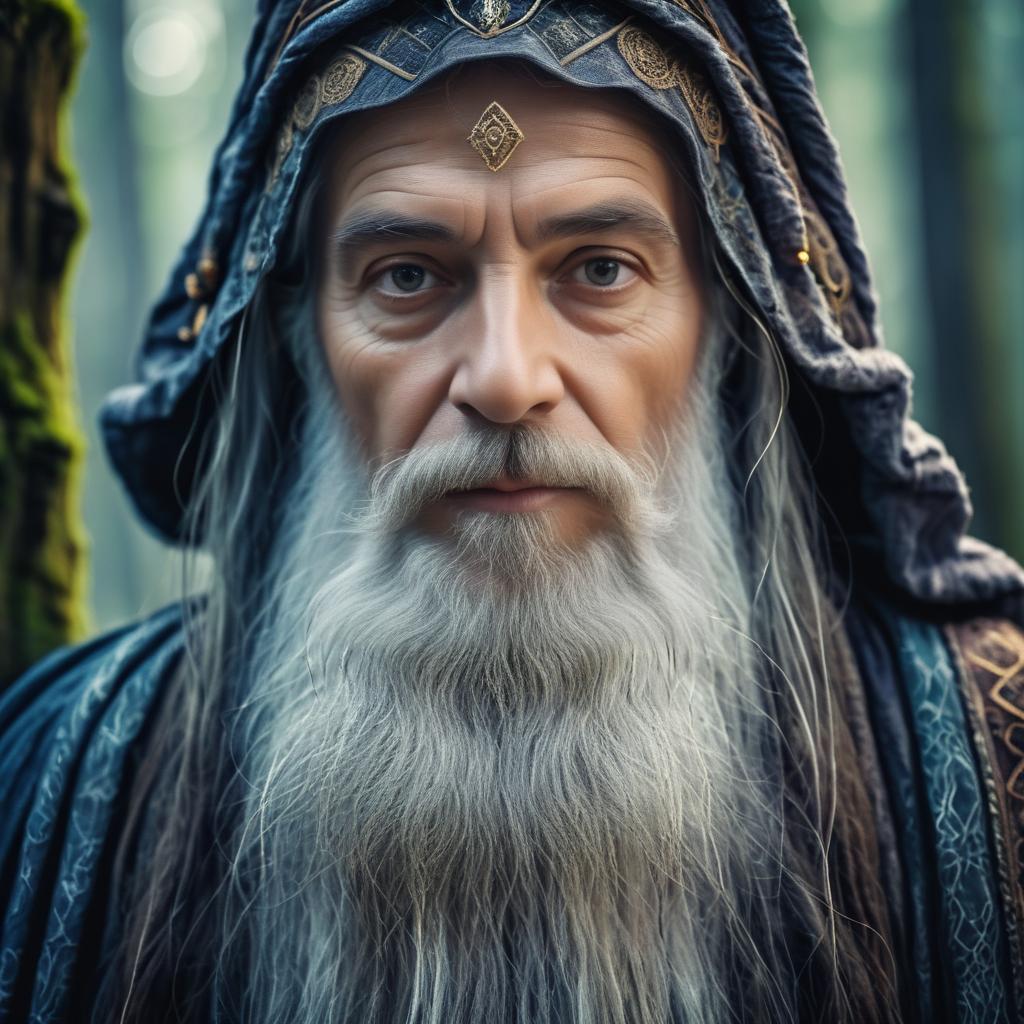 Intricate Portrait of a Wise Wizard