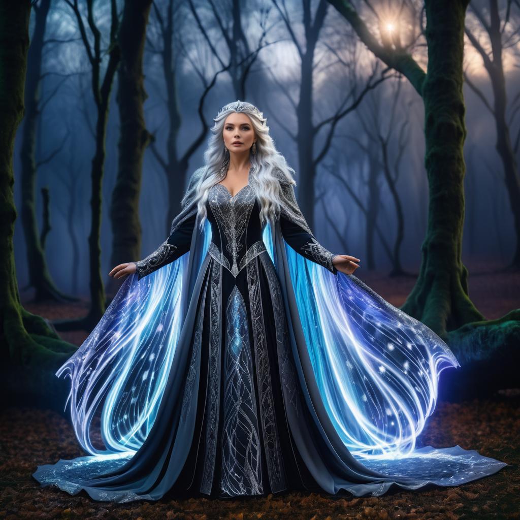 Mystical Sorceress in Enchanted Forest