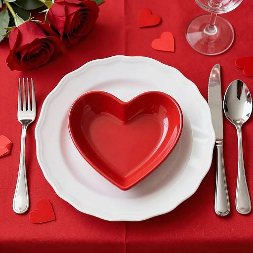 Romantic Valentine's Day Dinner Setting