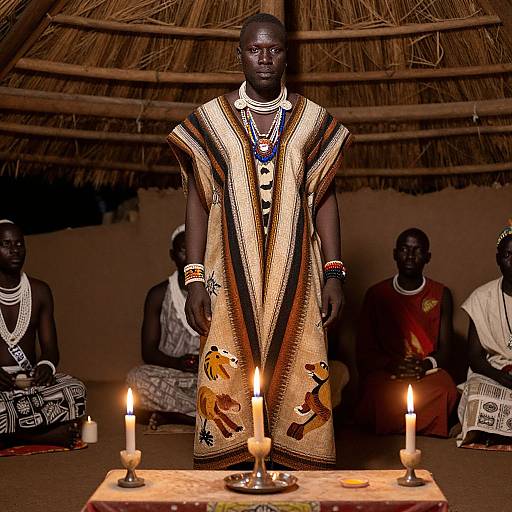 Regal African Tribal Ceremony Portrait