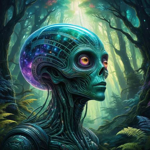 Galactic Extraterrestrial Ship in Forest