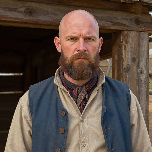 Bearded Man in Western Setting