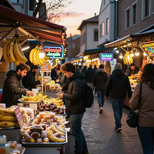 Vibrant Muzlu Banana Market Scene