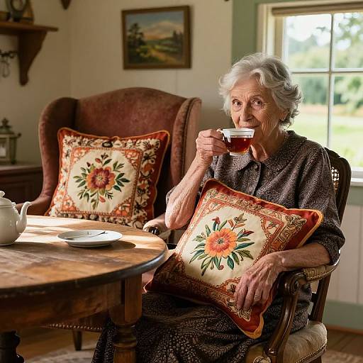 Sunlit Countryside Cottage Scene