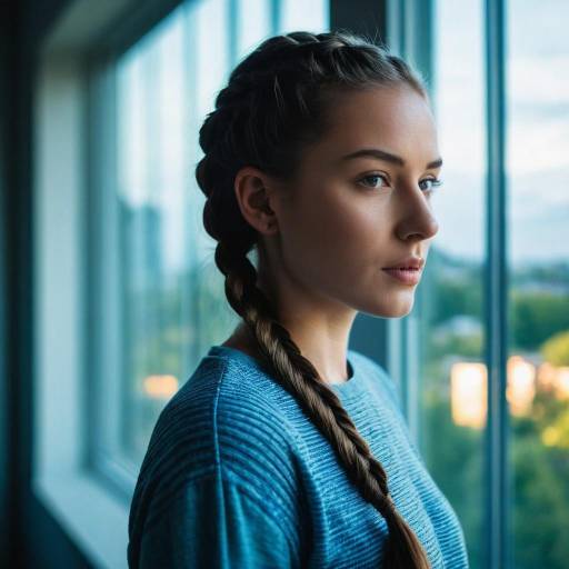 Serene Young Woman by Window