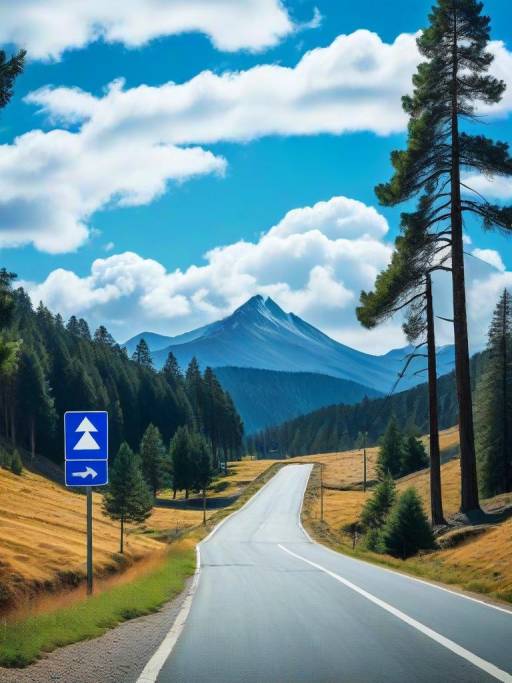 Tranquil Mountain Road Scenery