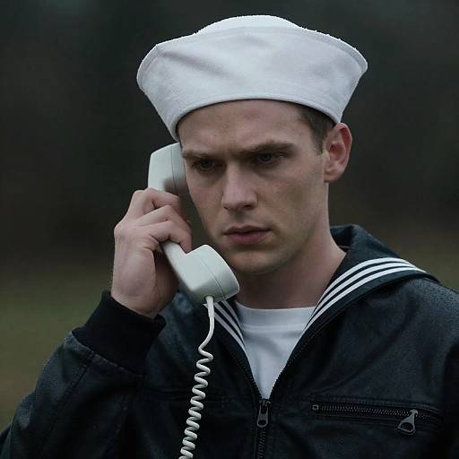 Sailor Portrait in Rainy Setting