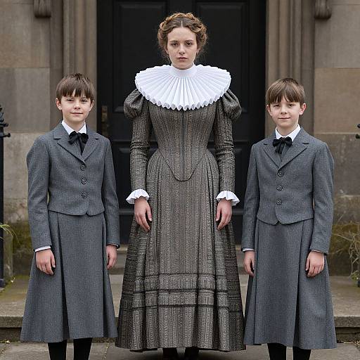 Victorian Teen Dress with Large Collar