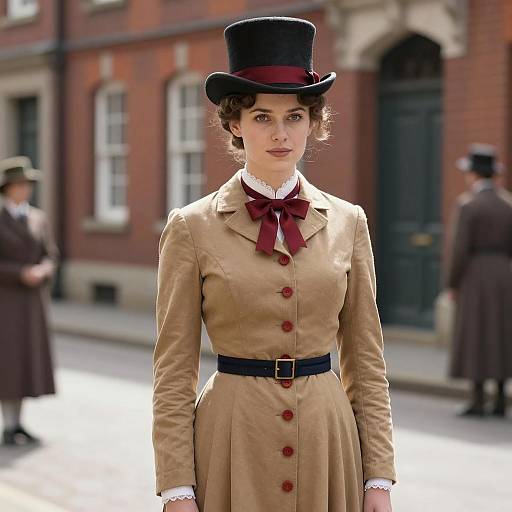 Young Woman in Early 20th Century Fashion
