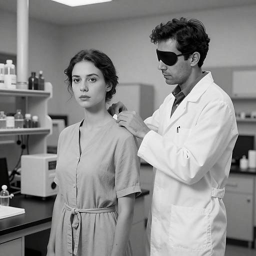 Lab Romance: A Black and White Moment