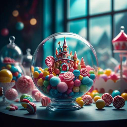 Whimsical Candy Land in Glass Ball