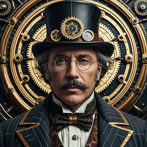 Victorian Steampunk Scientist Portrait