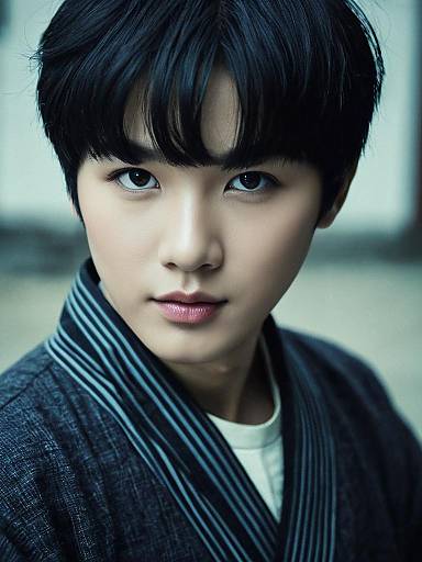 Young Man in Traditional Korean Outfit