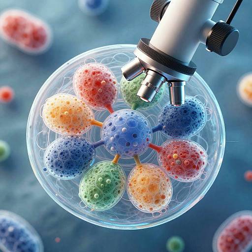 Detailed Prokaryote Cell Microscope View
