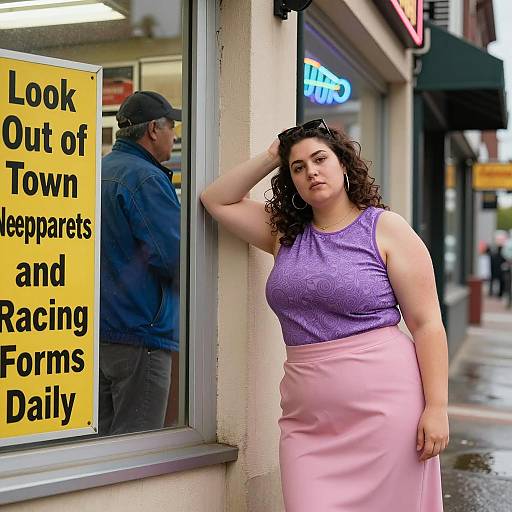 Urban Scene with Colorful Characters