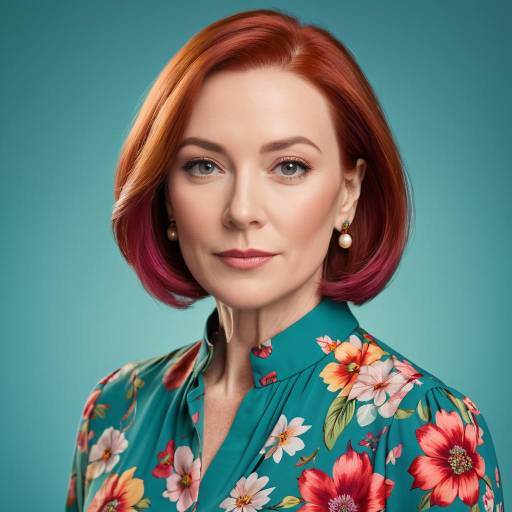 Realistic Portrait of Confident Middle-Aged Woman