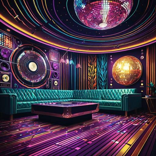 1970s Disco Lounge Interior