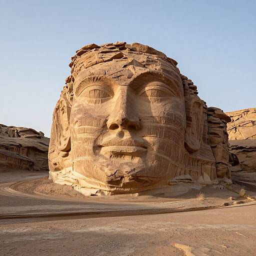 Desert Rock Pinnacle with Human Face