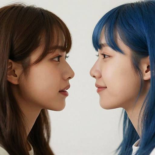 Intimate Close-Up of Two Women