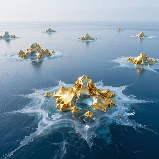Ethereal Molten Glass Islands