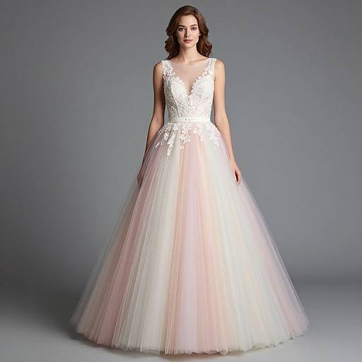 Convertible Wedding Dress with Tulle Skirt