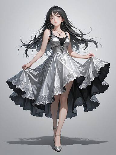 Bohemian Chic Woman in Sheer Sundress