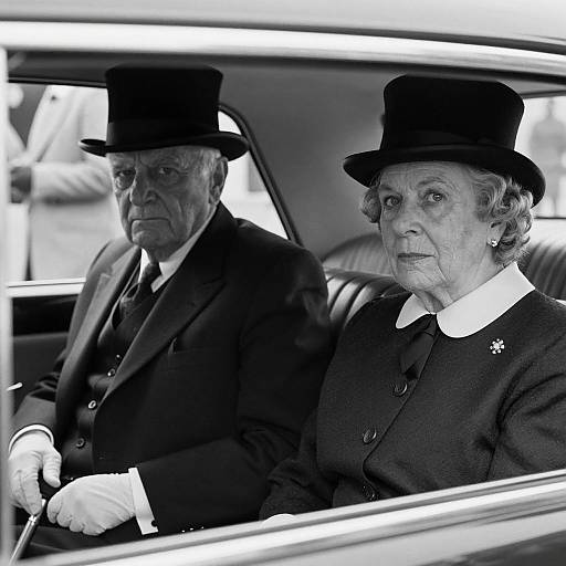 Classic Black and White Elderly Portrait