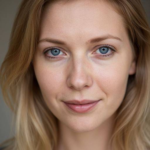 Slavic Woman's Piercing Blue Eyes