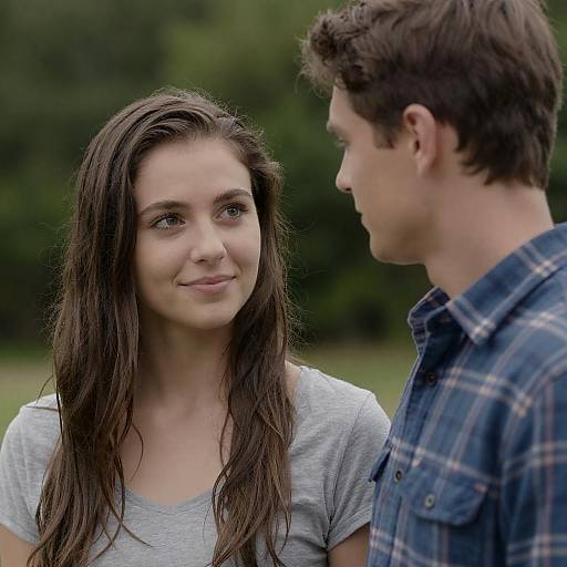 Young Couple Smiling in Nature