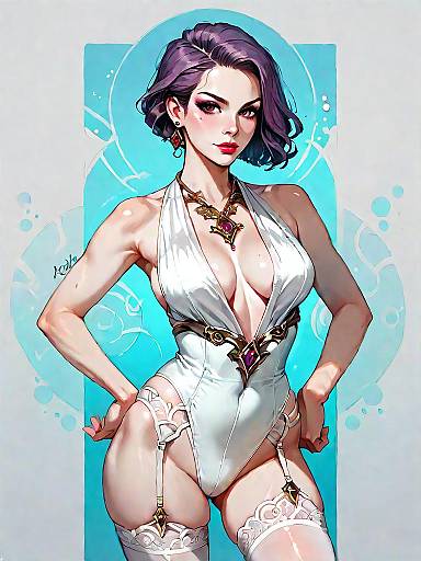 Elegant Woman in Burgundy Velvet Bodysuit