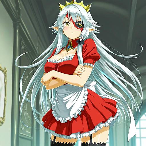 Illustration of Aldra (queen's blade), queen's blade in the style of Mitsugu