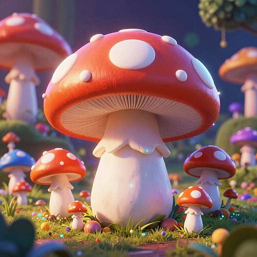 Psychedelic Mario Mushroom Fantasy