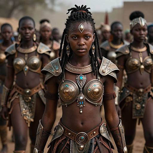 Zulu Fantasy Warrior Queen Portrait