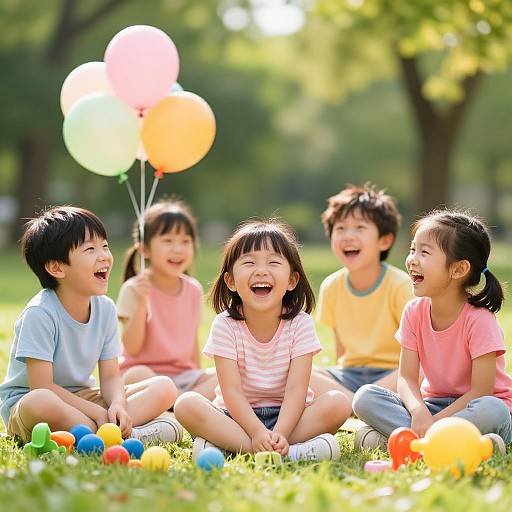 Vibrant AI Kids Photography Scene