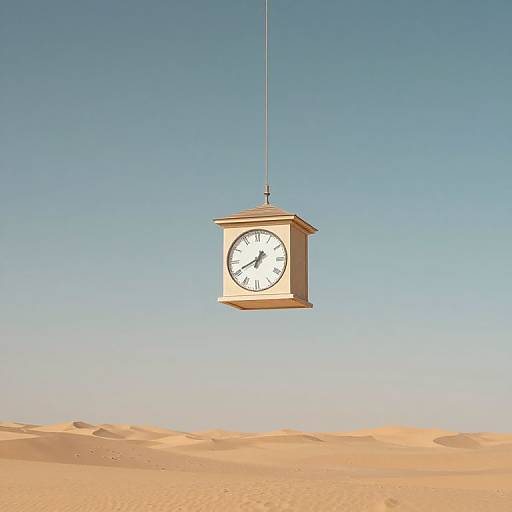 Timeless Floating Desert Clock Tower