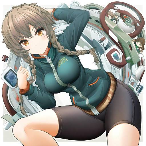 Illustration of Amane suzuha, steins;gate in the style of Mikeran (mikelan)