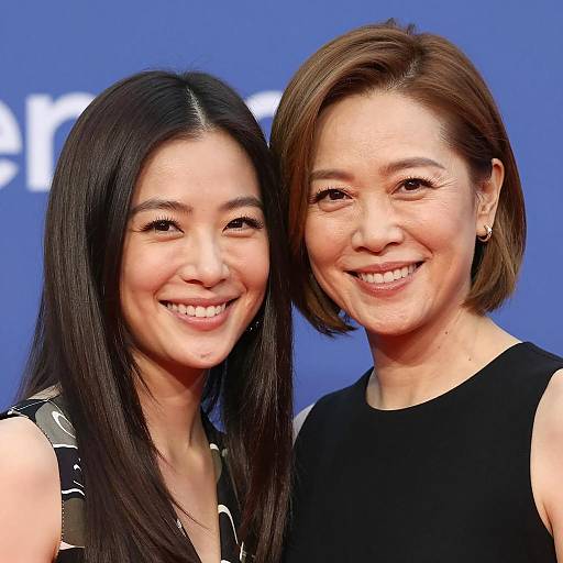 Joyful Connection: Two Women Smiling Together