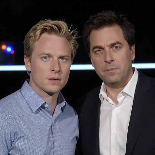 Intense Portrait of Two Men in Focus