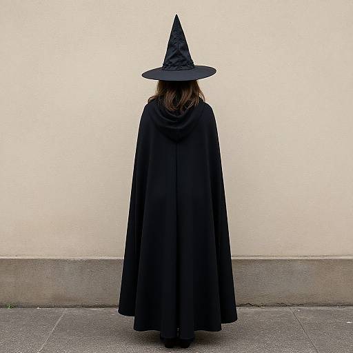 Woman in Witch Cloak and Hat