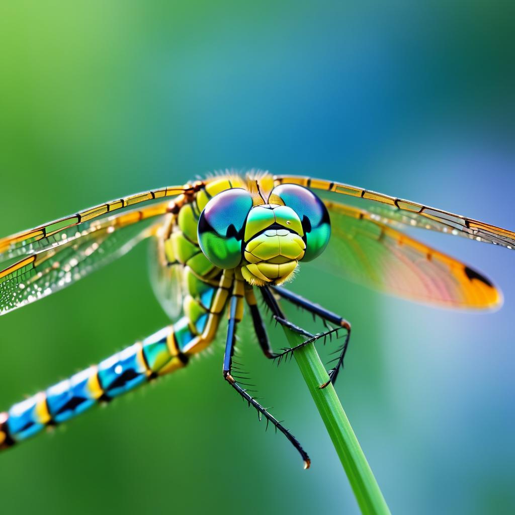 Dragonfly with Umbrella in UHD Macro