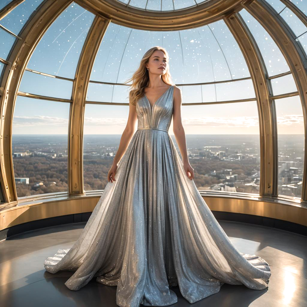 Regal Young Woman in Celestial Dome