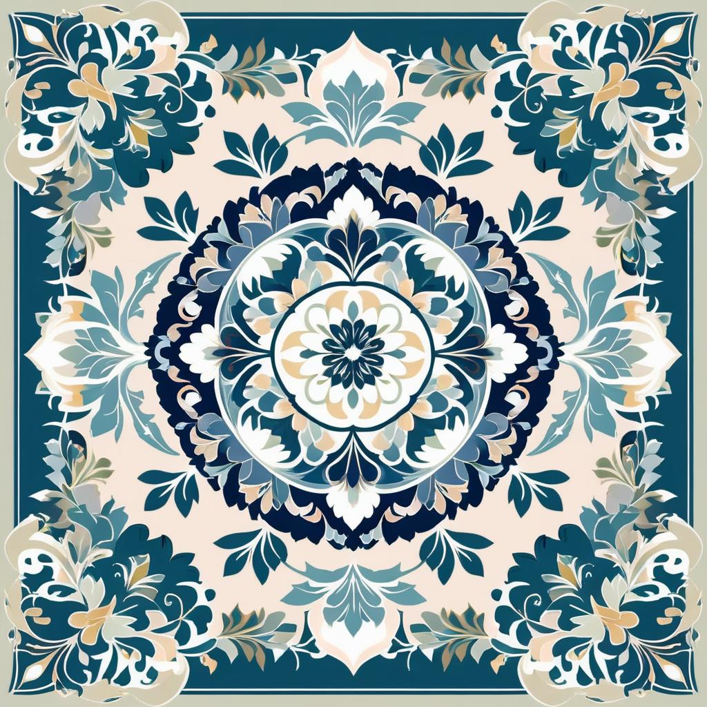 Elegant Floral Scarf Pattern Design