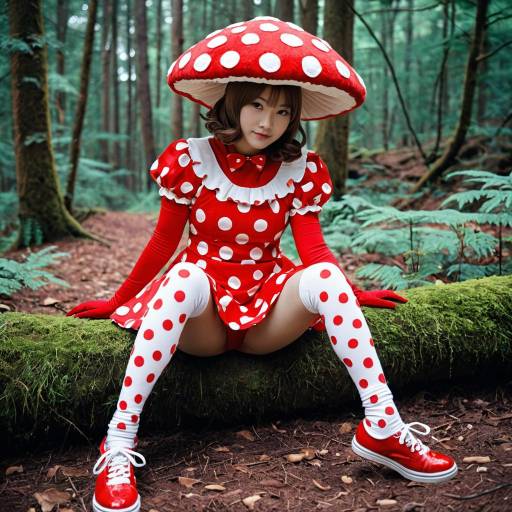Mushroom-Themed Kinoko Komori Cosplay Costume
