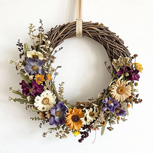 Midsummer Dried Flower Wreath