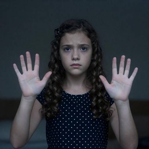Young Girl Contemplating Behind Glass