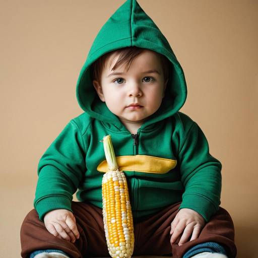 Adorable Boy in Corn Costume Portrait