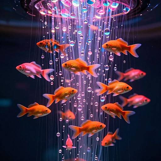 Ethereal Water Droplet Chandelier